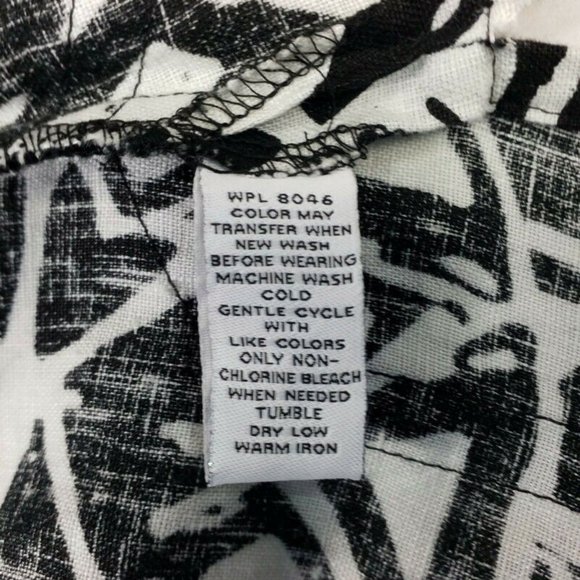 Style & Co Black White Tile Print 3/4 Sleeve 100% Linen Tunic Top Womens 24W NWT - Picture 9 of 13